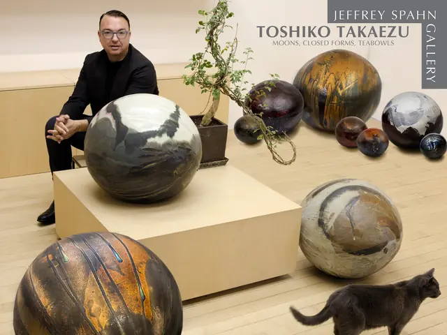 Installation view, Toshiko Takaezu Moons, Closed Forms, Teabowls